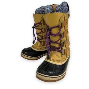 Sorel Boots Youth 1 Brown Joan of Arctic Lined Waterproof Winter Duck Boots